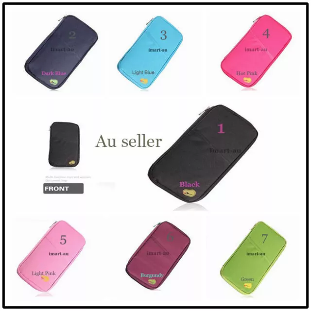 Travel Wallet Organiser Pouch Passport Holder Document Cover ID Card Case Bag