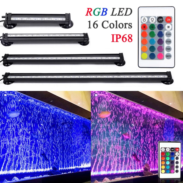 5050 RGB Multi-color Aquarium Fish Tank LED Submersible Lights Strip Air Bubble