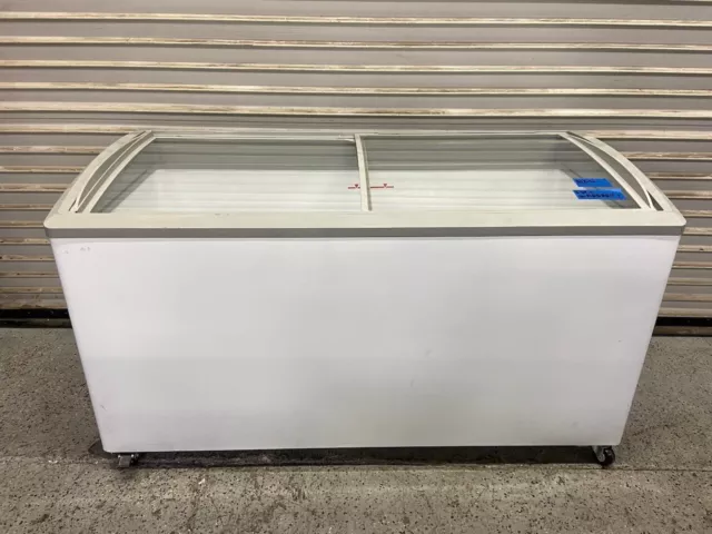 NEW 60" Sliding Curved Glass 16.3 Cu Ft Ice Cream Freezer NSF Excellence #8912