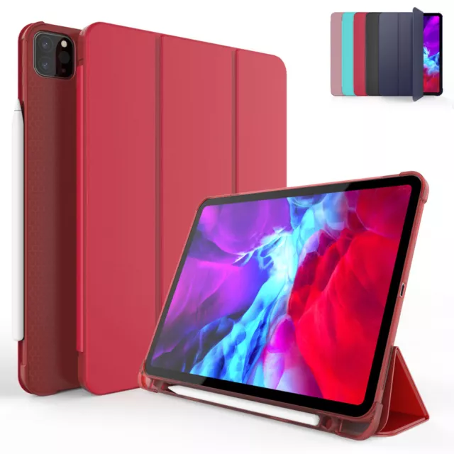 For Apple iPad Pro 11 10.5 10.2 9.7 Leather Smart Case Cover with Pencil Holder