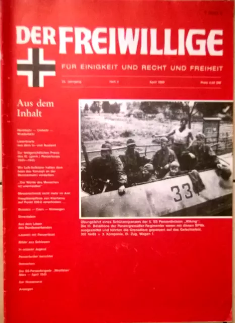 DER FREIWILLIGE  April 1989 +++ Panzerfunker berichtet+++
