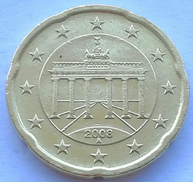 GERMANIA 20 cent 2008 zecca A Berlino