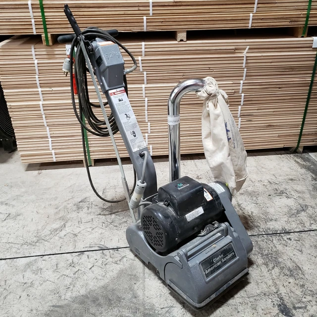 Clarke American Alto EZ-8 Expander Drum Floor Sander with Lot of 8x19 Sandpaper