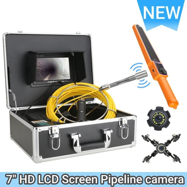 Endoscope Camera, Pipe Camera 7 inch LCD Monitor Scope Camera IP68 Waterproof