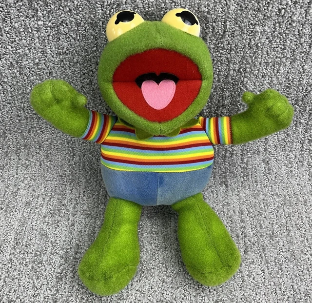 Vintage Kermit the Frog Muppet Babies Plush Toy 1985 Hasbro Softies Stuffed 11”