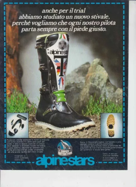 advertising advertising advertising - 1983 ALPINESTARS BOOTS - VINTAGE MOTORCYCLE BOOTS TRIAL