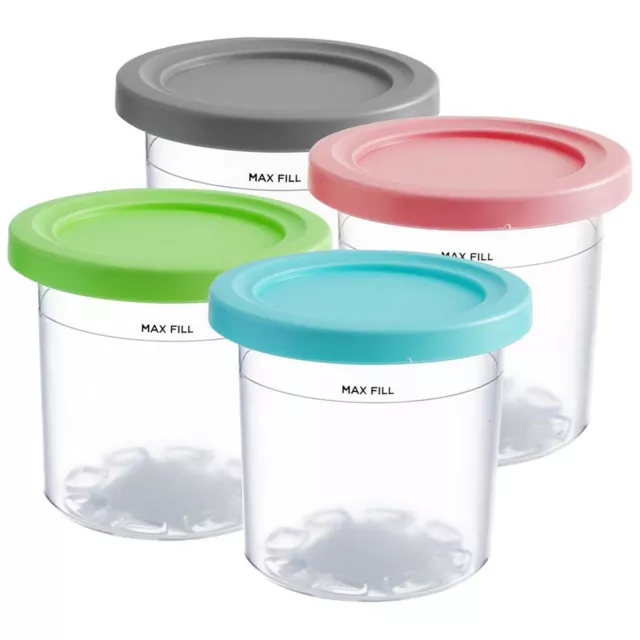 Ice Cream Pint Containers for Ninja Creami Pints and Lids 4Pack Dishwasher  Safe