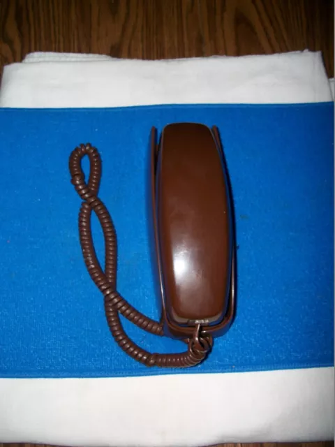 Teléfono Giratorio Marrón Western Eléctrico ""The Trimline"" De Colección Para Repuestos O Reparación