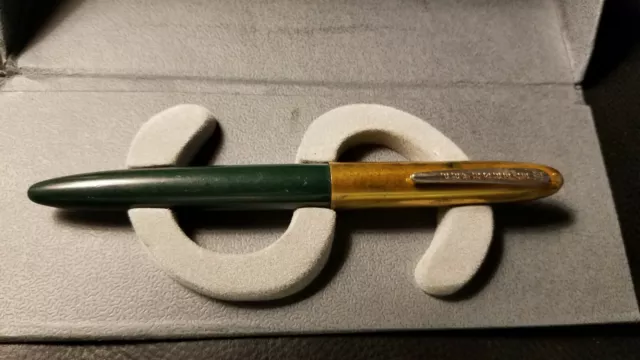 Vintage Eversharp Ballpoint Pen Green and Gold 1950's, Ink dry from age, Nice.