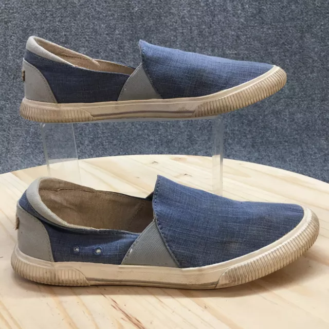 Roxy Shoes Womens 8 Brayden Slip On Sneaker Blue Canvas Round Toe Casual Comfort