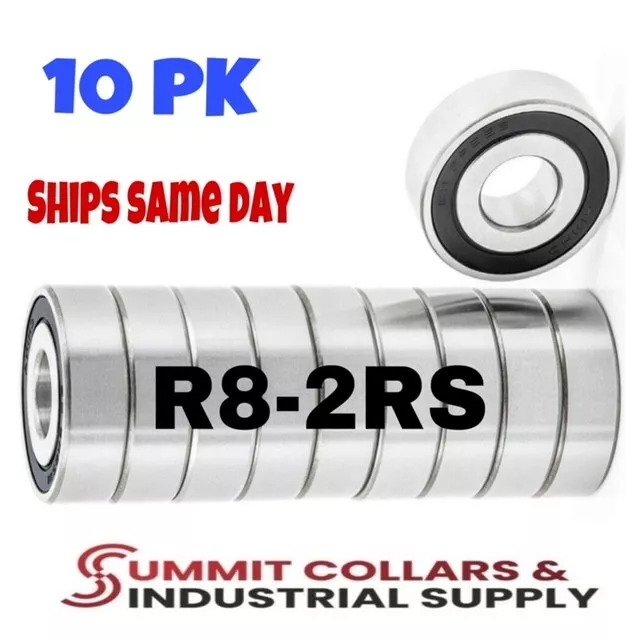 R8-2RS C3 EMQ Premium Rubber Sealed Ball Bearing 1/2x1-1/8"x5/16" R8rs (10 QTY)