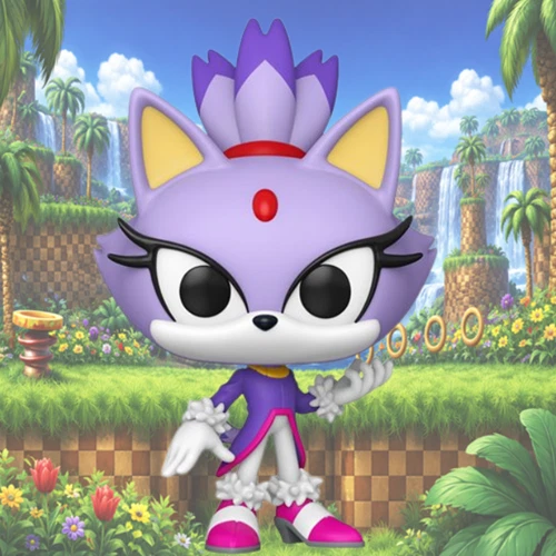 Funko POP! Blaze The Cat De Sonic – Figura De Vinilo De 9,5 Cm, Coleccionable Oficial, Regalo Para Fans Del Videojuego