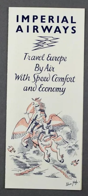 Imperial Airways Travel Europe By Air Vintage Airline Brochure 1934