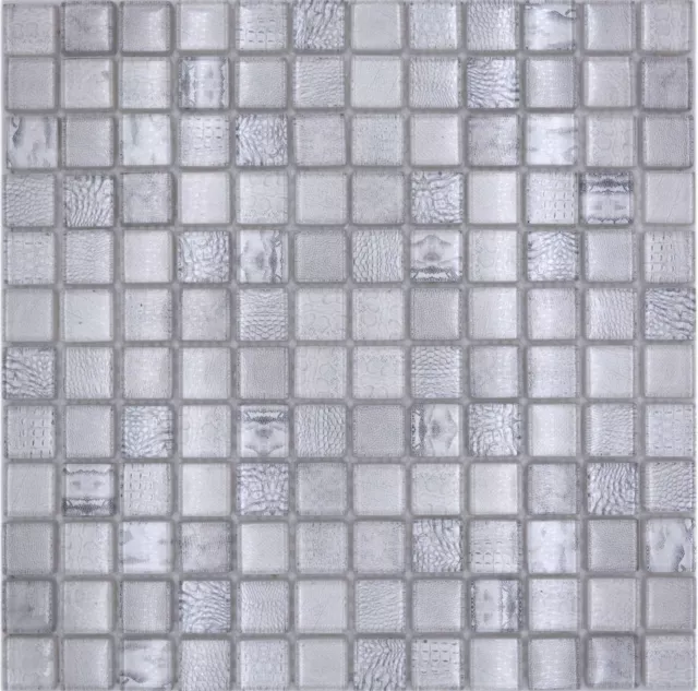 Mosaico de Vidrio Azulejos Blanco Brillante África Pared Cocina Baño Ducha