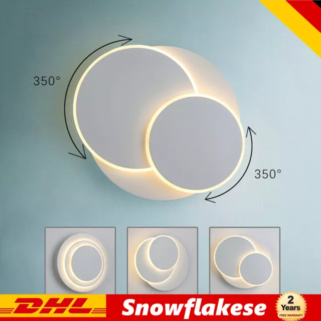 Lampada da parete LED 15 W acrilica illuminazione da parete moderna interna casa rotonda lampada da parete bianca