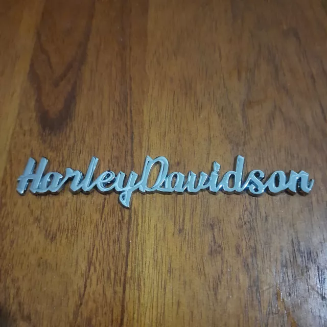 3D Chrome Metal Lettering Emblem / Medallion For Harley Davidson Tank Trunk