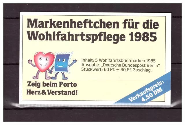 Berlin - Markenheftchen für die Wohlfahrtspflege 1985 - postfrisch