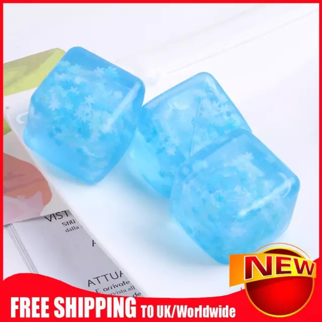 Mini Fidget Toy Creative Ice Cube Squeeze Toy for Adults Stress Relief (1Pc)