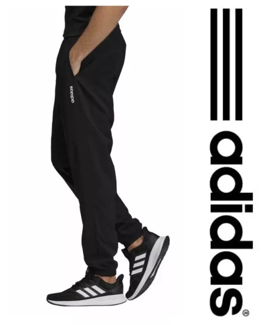 ADIDAS BLACK WOVEN Lightweight Tracksuit Bottoms Track Pant Pants Small ...