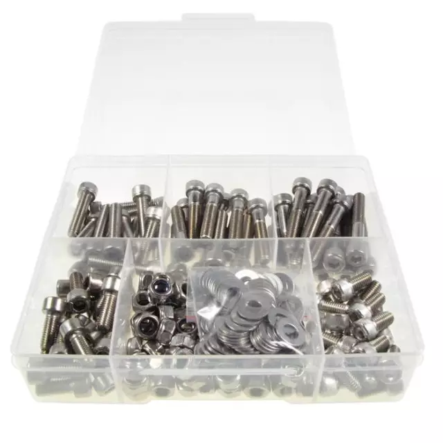 Qty 225 Socket Cap Screw Kit M8 304 Stainless Allen Screw Bolt Nut Washer #12