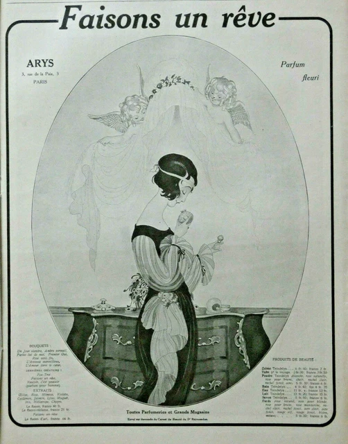 1920 Arys Press Advertisement Let's Dream Flower Perfume