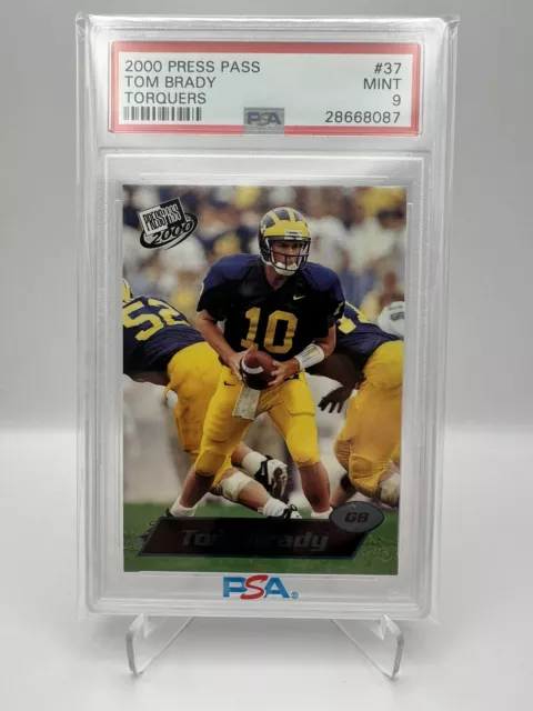 2000 Press Pass Football Torquers #37 Tom Brady PSA 9 MINT RC