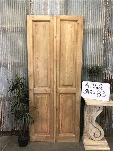 Antique French Double Doors (34.5x83) Raised Panel Doors, European Doors A362