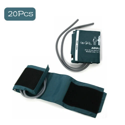 20Pcs NIBP Cuff Reusable Adult Double Hose 25-35cm - Adult Double-Tube Cuff
