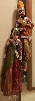 Indian Handmade Rajasthani Kathputli Folk Puppets Vintage