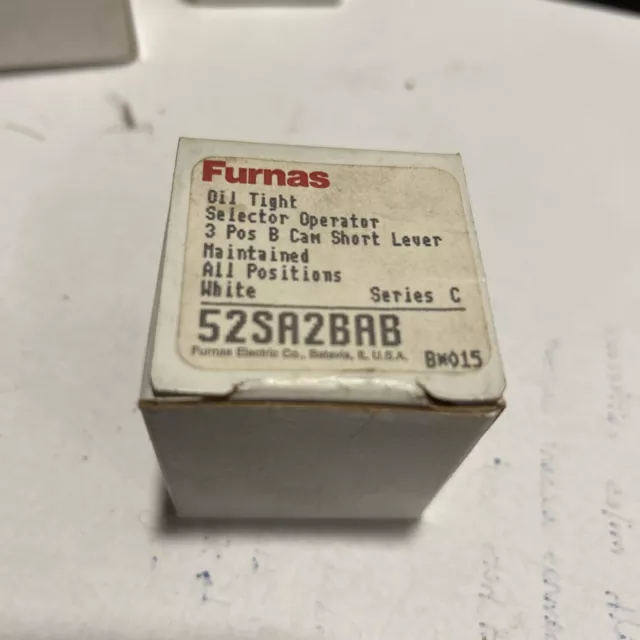 FURNAS SIEMENS 52SA2BAB 3 Position Maintained Selector Switch B CAM  New In Box