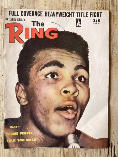 Der Ring September 1963 Seltenes Original Muhammed Ali Cover Boxen Henry Cooper Sehr Guter Zustand