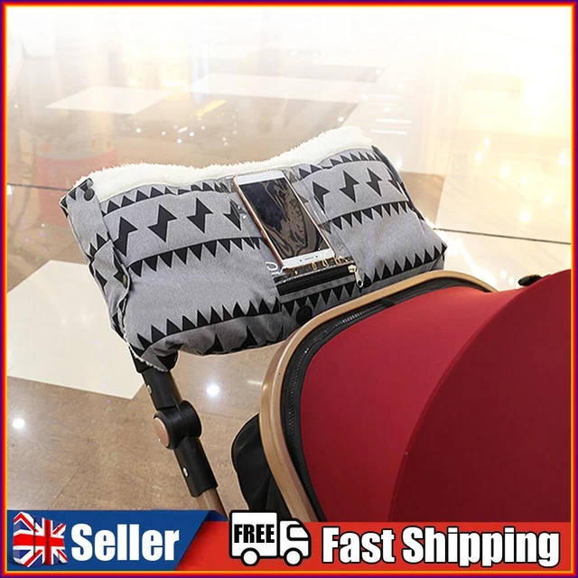 Winter Warm Fleece Baby Stroller Buggy Pram Gloves Hand Muff Glove with Pocket