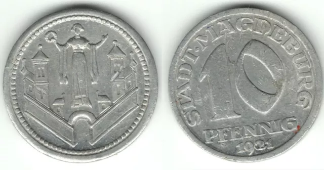 Magdeburg 10 Pfennig 1921 Al