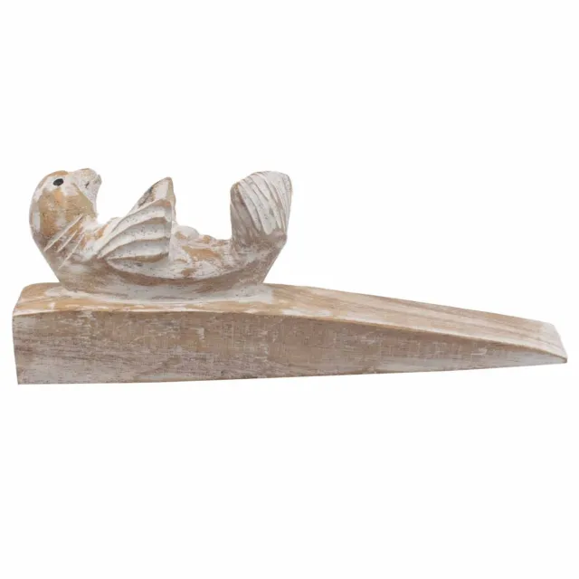 Hand carved Doorstop Baby Seal Adorable Home Decoration