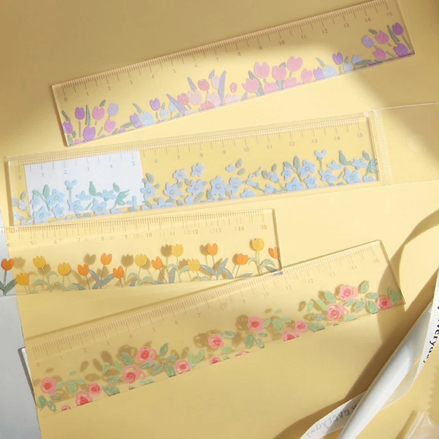 Herramientas de señalización transparente papelería creativa gobernante multifunción