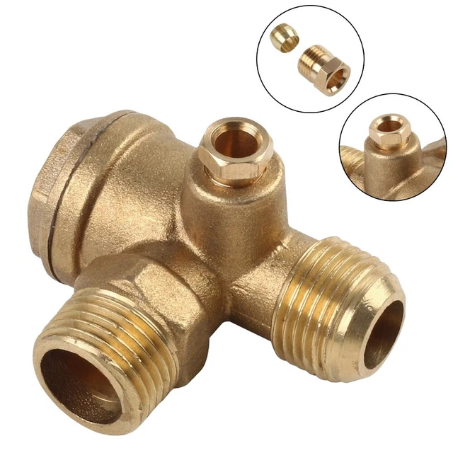 Clapet Anti-retour Pour Compresseur D'Air - Vanne 1 Voie En Laiton - Filetage Mâle G1/2 X G3/4 X M10