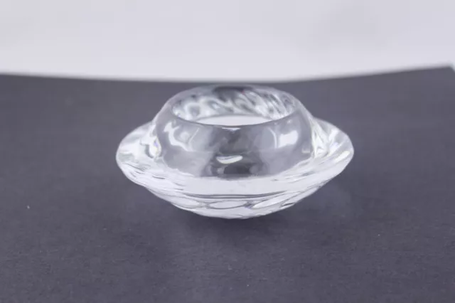 ROYAL COPENHAGEN CRYSTAL Glass Votive Candle Holder Clear Swirl $15.00 ...