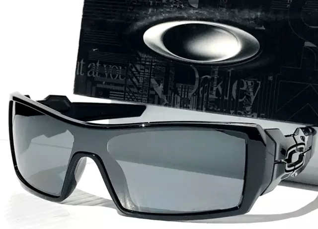 Oakley OIL RIG Polished Black POLARIZED Black iridium Lens Sunglass 9081 26-203