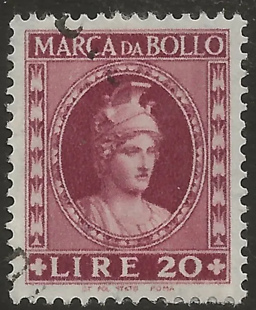 Marca da Bollo 1946 Italian fiscal revenue stamp Used-LH