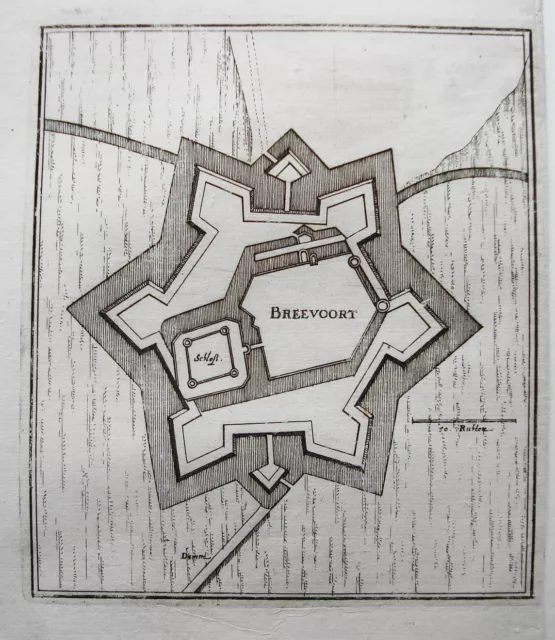 Bredevoort Aalten Gelderland  Niederlande echter alter  Merian Kupferstich 1650