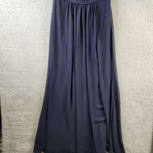 Adrianna Papell Off-The-Shoulder Crepe Chiffon Gown Women's 10 Midnight Back Zip 3