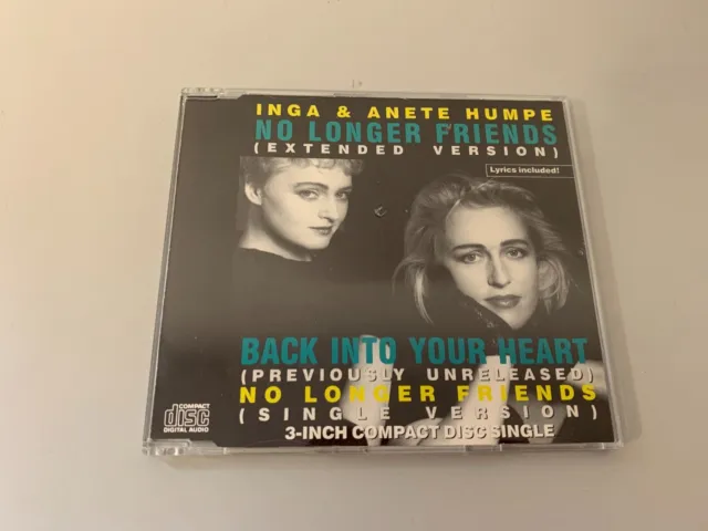 Inga & Anete Humpe ‎– No Longer Friends- 3" Mini CD Single © 1988