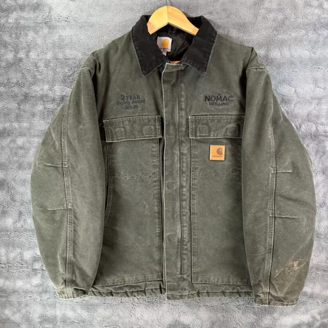 CARHARTT C26 MOS Arctic Quilt Lined Moss Jacket Mens Size L Green ...