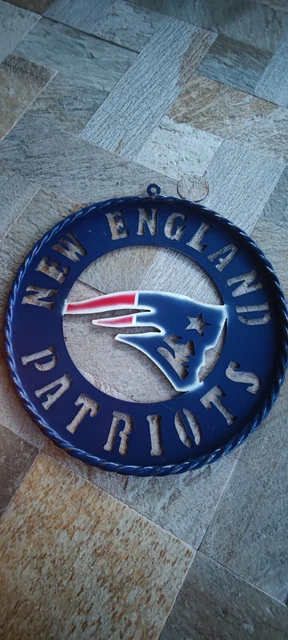 New England Patriots wrought Iron NCAA Custom 18" Metal Wall Decorative Sign.