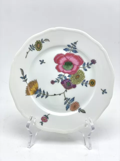 Limoges Raynaud Ceralene France Anemones Salad  Dessert Plate Flowers