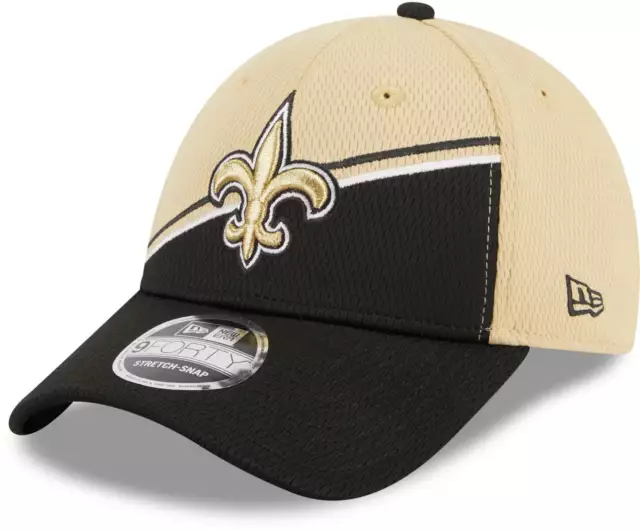 New Orleans Saints NFL 2023 Sideline New Era 9Forty Stretch Snap Team Cap