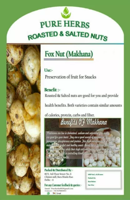 Pure Herbs Fox Nut & Makhana Roasted & Salted Nuts Indian Flavour
