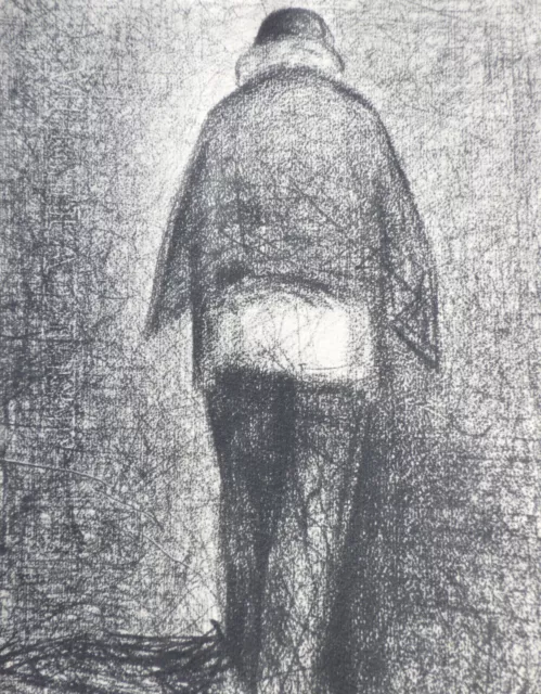 Georges SEURAT : L'homme au Plaid, GRAVURE, 1948 + certificat