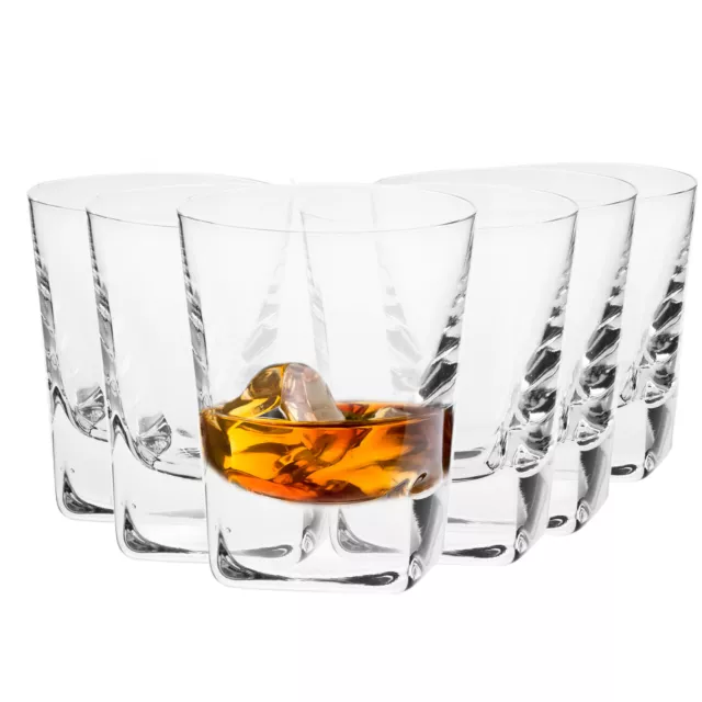 Krosno Caro Vasos de whisky brandy bourbon ron | 6 pcs | 280 ml | Lavavajillas