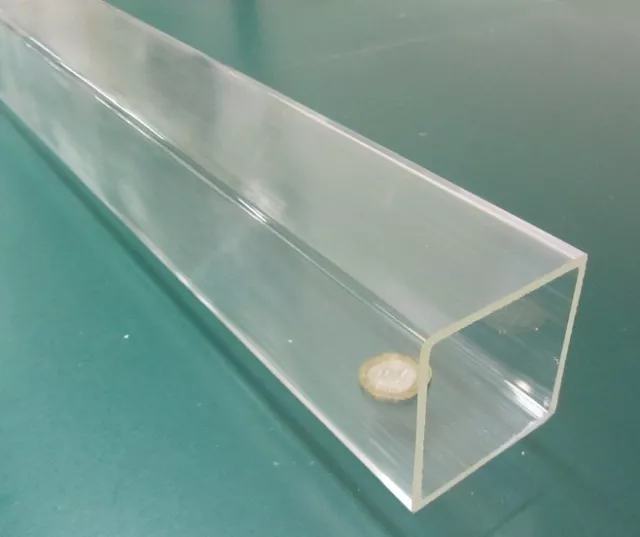 Acrylic Square Tube Clear Extruded 2.50" SQ x .125" Wall x 72" Length -053